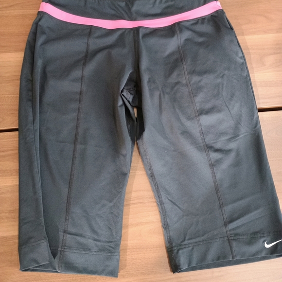 Nike Pants - Nike Black and Pink Athletic Capris